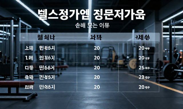 헬스장가격 관련 대표 이미지